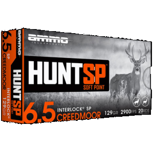 Ammo Inc 65CM129SPA20 Hunt 6.5Creedmoor 129gr Soft Point 20 Rounds