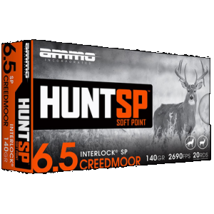 Ammo Inc 65CM140SPA20 Hunt 6.5Creedmoor 140gr Soft Point 20 Rounds