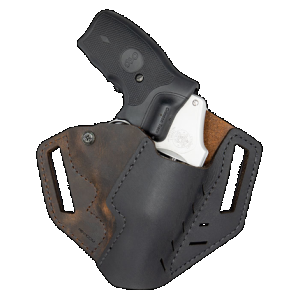 Versacarry REV201 Revolver OWB Distressed Brown Leather Belt Slide Fits S&W J Frame/Ruger LCR Right Hand