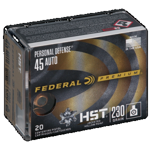 Federal Premium Personal Defense 45 ACP Jacketed Hollow Point 230 Grain 20 Rounds