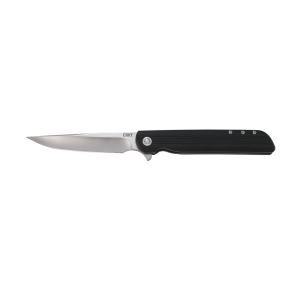 CRKT 3810 LCK + Large 3.62" Folding Drop Point Plain Satin 8Cr13MoV SS Blade/ Black GRN Handle Includes Pocket Clip