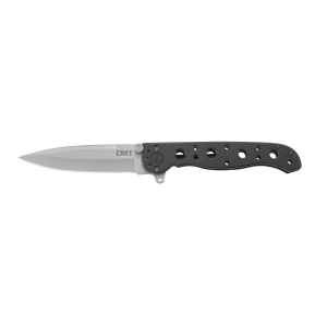 CRKT M16-01S M16 01S 3.06" Folding Spear Point Plain Bead Blasted 8Cr14MoV SS Blade/Black Oxide Stainless Steel Handle Includes Pocket Clip