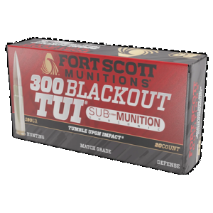 Fort Scott Munitions Sub-Munitions Rifle Ammo 300 BLKOUT 190 gr. TUI 20 rd.