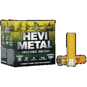 HEVI-METAL Hs39002 HEVI-METAL Longer Range 20gauge 3" 1oz 2shot 25 Rounds