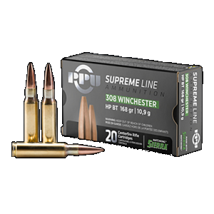 Prvi Partisan TR&Z PPMK308 308 Winchester Sierra MatchKing BTHP 168 Grain 20 Rounds