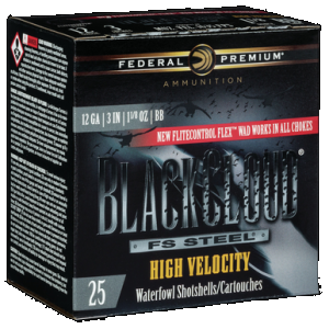 FEDERAL Premium Black Cloud Waterfowl Shotgun Ammo 12 Ga. 3 In. 1 1/8 Oz. High Velocity Bb Shot 25 Rd