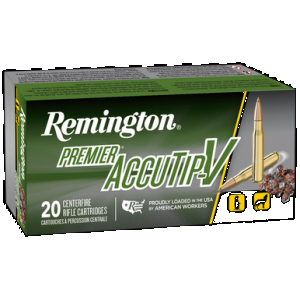REMINGTON Ammunition 21202 Premier Accutip-v 224valkyrie 60gr Accutip V Boat Tail 20 Rounds