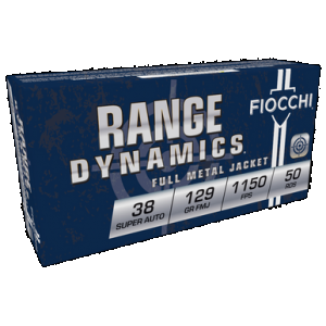 FIOCCHI 38sa Range Dynamics 38super 129gr Full Metal Jacket 50 Rounds