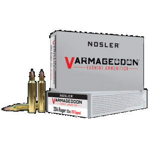 NOSLER Varmageddon Rifle Ammunition 204 Ruger 32 Gr. Vg Fbt 20 Rd.