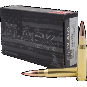 HORNADY Black Rifle Ammo 308 Win. 155 Gr. A-max Black 20 Rd.