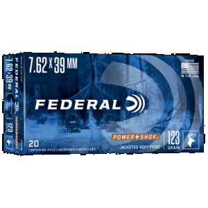 Federal Power-Shok 7.62x39 Soft Point 123 Grain 20 Rounds