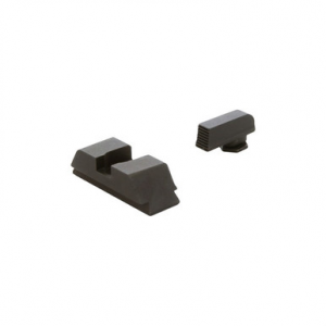 AmeriGlo GT504 Range Series Sight Set for Glock Black Serrated Front-Black Rear