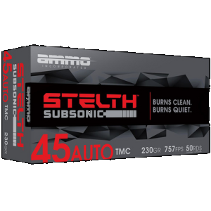 Ammo Inc 45230TMCSTL stelTH 45ACP 230gr Total Metal Case 50 Rounds