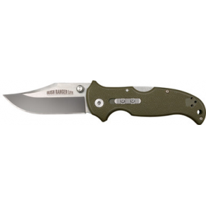 Cold Steel Bush Ranger Lite Rocker Lock Knife - 3-1/2" Satin Blade OD Green GFN