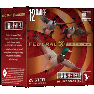Federal Premium Ultra Steel Waterfowl Shotgun Ammo 12 ga. 3 in. 1 1/4 oz. BB & 2 Shot 25 rd.