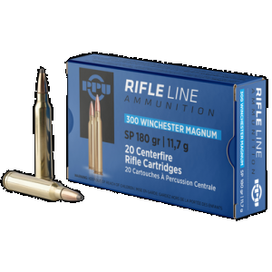 PRVI Partizan Ppu Pp3003 300 Winchester Magnum Soft Point 180 Grain 20 Rounds