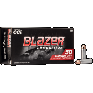 CCI Blazer Pistol Ammo 38 Spec. +p 158 Gr. Fmj 50 Pk.
