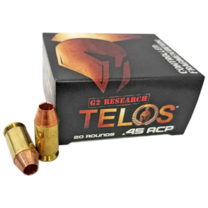 G2 Research TELOS Handgun Ammunition .45 ACP 160 gr HP 920 fps 20/ct