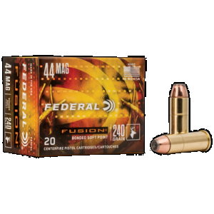 FEDERAL Fusion 44 Remington Magnum Fusion Soft Point 240 Grain 20 Rounds