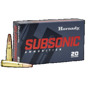 HORNADY Subsonic Rifle Ammo 7.62x39 255 Gr. Sub-x 20 Rd