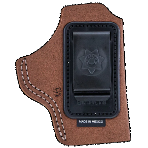 Bianchi 10382 6C IWB Size 02 Tan Leather Belt Clip Fits 3" Barrels/Ruger/Colt/Charter Arms Right Hand