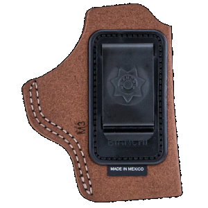 Bianchi 18026 6C IWB Tan Leather Belt Clip Compatible w/Glock 19/23/26/27/36 Right Hand