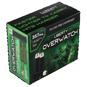 LIBERTY Ammunition Laow357701830 Overwatch 357mag 70gr Open Cavity Design 20 Rounds