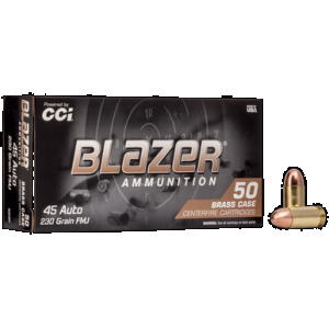 CCI 5230 Blazer Brass Handgun 45acp 230gr Full Metal Jacket 50 Rounds