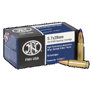 FN SS197SR 5.7x28mm Hornady V Max 40 Grain 50 Rounds