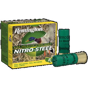 REMINGTON Ammunition 20803 Nitro-steel High Velocity 12gauge 2.75" 1 1/8oz 4shot 25 Rounds