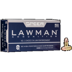 SPEER 53826 Lawman Training Clean-fire 9mmluger 147gr Total Metal Jacket Flat Nose 50 Rounds