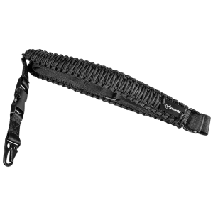 Firefield FF46000 Single Point Tactical Sling made of Black Nylon Paracord with 28"-31" OAL, 1.50" W & Adjustable Design for Rifles