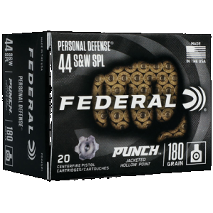 Federal Premium Punch 44 S&W Special Jacketed Hollow Point 180 Grain 20 Rounds