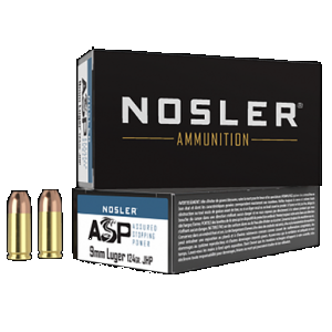 NOSLER Match Grade Handgun Ammunition 9mm 124 Gr. Hg Jhp 50 Rd.