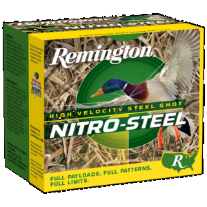 REMINGTON Nitro Steel High Velocity Magnum Loads 12 Ga. 3 In. 1 3/8 Oz. Bb Shot 1300 Fps 25 Rd.