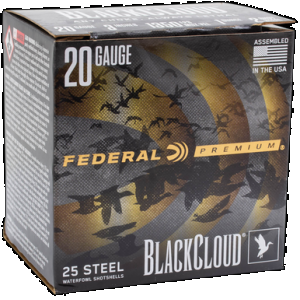 Federal PWUX20924 Premium Black Cloud 20Gauge 3" 1oz 25 Rounds