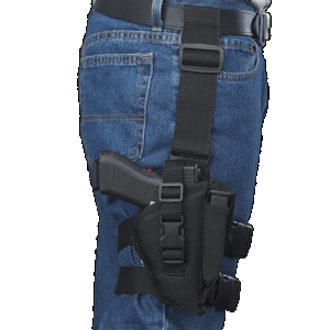 Bulldog WTAC8R Tactical Leg Holster Black Knit Right Hand, 3.50-5in
