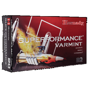 HORNADY Superformance Varmint Rifle Ammo 22-250 Rem. 50 Gr. V-max 20 Rd.