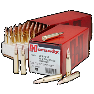 HORNADY 80275 Custom 223rem 55gr Full Metal Jacket Boat Tail 50 Rounds