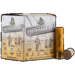 HEVI Shot HEVI Hammer Load 20 Ga. 3 In. 1 Oz. 3 Shot 25 Rd.