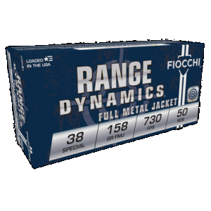 FIOCCHI Range Dynamics Pistol Ammo 38 Spl. 158 Gr. Fmj 50 Rd.