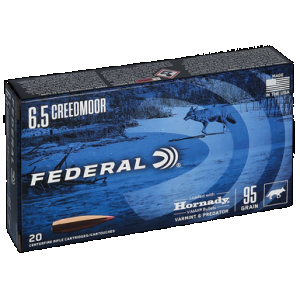 FEDERAL Varmint & Predator 6.5 Creedmoor V-max 95 Grain 20 Rounds