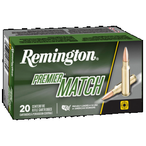 REMINGTON Ammunition 27682 Premier Match 223rem 52gr Boat Tail Hollow Point 20 Rounds