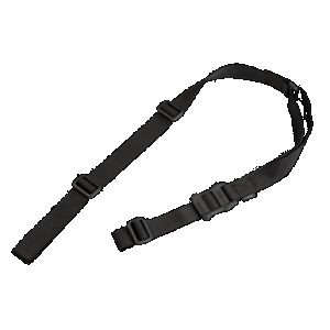 Magpul MAG513-BLK MS1 Sling made of Black Nylon Webbing with 48"- 60" OAL, 1.25" W & Adjustable Two-Point Design for AR Platforms