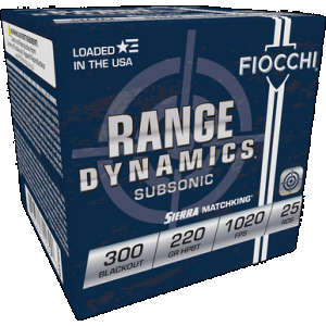 FIOCCHI Matchking Centerfire Rifle Ammo 300 Blackout 220 Gr. Hpbt 25 Rd.
