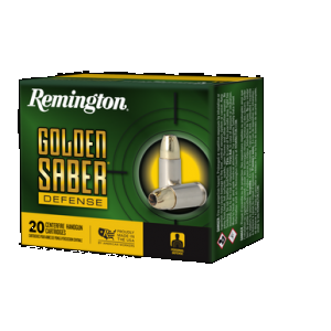 REMINGTON Ammunition 27608 Golden Saber Defense 40s&w 180gr Brass Jacketed Hollow Point 20 Rounds