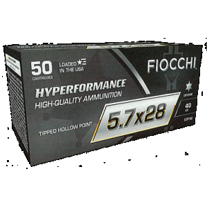 FIOCCHI Hyperformance Defense Pistol Ammo 5.7x28mm 40 Gr. Thp 50 Rd.