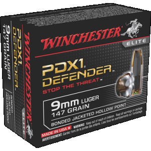 Winchester Defender 9mm Luger Hollow Point 147 Grain 20 Rounds