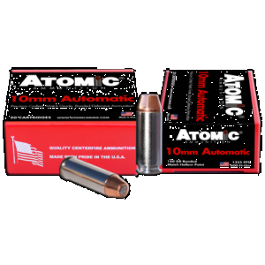 ATOMIC Ammunition 00457 Pistol Precision Craft 10mmauto 180gr Bonded Match Hollow Point 20 Rounds