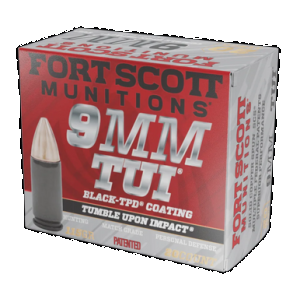 Fort Scott Munitions 9MM115SCVTPD Tumble Upon Impact (TUI) 9mmLuger 115gr Solid Copper Spun 20 Rounds *TPD-9 Coated